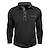 preiswerte Klassisches Poloshirt für Herren-Herren Golfshirt Golf Poloshirts Arbeit Lässig Revers Langarm Basic Modern Farbblock Tasche Knöpfe Frühling Herbst Normale Passform Aprikose Schwarz Marineblau Blau Armeegrün Dunkelblau Golfshirt