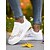 ieftine Adidași de Damă-Teniși albi cu șiret din plasă pentru femei – pantofi sport ușori, cu imprimeu floral, pentru ieșiri de primăvară, parcuri și ținute de zi cu zi