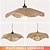 cheap Drum &amp; Cone Design-Scandinavia Rattan Pendant Light, Boho Vintage Braided Rope Design, 9cm Height, Warm White/White Light, E26/E27, Adjustable Chain