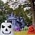 billige Halloween-Halloween græskarbladposer - 2-pak, plastik, sjove udtryk, græsplænepynt, festartikler
