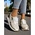 billiga Damsneakers-Damskor med metallic guldfärgade snörning och dragkedja – snygga och bekväma promenadskor för vardag, avslappnade utflykter och resor