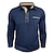 preiswerte Klassisches Poloshirt für Herren-Herren Golfshirt Golf Poloshirts Arbeit Lässig Revers Langarm Basic Modern Farbblock Tasche Knöpfe Frühling Herbst Normale Passform Aprikose Schwarz Marineblau Blau Armeegrün Dunkelblau Golfshirt