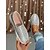 baratos Festa da Vida Noturna-Tênis plataforma slip-on feminino com strass - sapatos casuais brilhantes para festas, para vida noturna e baladas