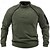 billige Toppe-Herre Fleece-sweatshirt Vandretop Termisk sweatshirt Langærmet Høj krave Toppe Udendørs Hold Varm Vinter Polyester Sort militærgrøn Brun Træning Løb
