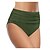 preiswerte Surfen, Tauchen &amp; Schnorcheln-Damen Badeshorts Bikinihose mit hoher Taille Einfarbig Hohe Taille Gerafft Schnelltrocknend Leicht Atmungsaktiv Unterteile Surfen Strand Wassersport Sommer