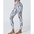 halpa Jooga-leggingsit ja sukkahousut-Naisten Caprileggingsit Jooga leggingsit Vatsatuki Korka vyötärö Kuntosali Urheilu Pilates Alaosat Tulostus Musta Valkoinen Oranssi Syksy Urheilu Urheiluvaatteet Tiukka istuvuus