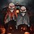 abordables Halloween-Halloween suspendu fantôme gaze lumineux fantôme visage fantôme crâne horreur astuce accessoires scène extérieure cour