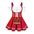 cheap Dirndl-Women&#039;s Carnival Oktoberfest Dirndl Beer Costume with Shirt and Apron Bavarian Wiesn Traditional Style