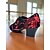 baratos Sapatos de Dança Latina-Sapatos de dança femininos com cadarço e flores pretas e vermelhas - salto grosso, sapatos profissionais para prática de salão de baile para dançarinas e treinamento latino