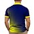 abordables Polo géométrique pour homme-Homme Polo Affaires Occasionnel Col Rabattu Manche Courte Moderne Géométrique Boutons Été Orange / Noir Jaune Vert Polo