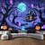 cheap Halloween Wall Tapestries-Halloween Blacklight Wall Tapestry – UV Reactive Haunted Path, Neon Colors Spooky Forest Scene, Glow in the Dark Gothic Backdrop for 2025 Halloween Party Decoration