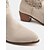 baratos Botas de tornozelo-Botas femininas de camurça sintética cor amêndoa – botas de cowboy estilo western com recortes e salto baixo para looks de outono, passeios na fazenda e saídas casuais de fim de semana