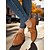 cheap Women&#039;s Oxfords-Women&#039;s Woven Faux Leather Oxford Shoes – Retro Lace-Up Low Heel Brogues for Casual Fall Outfits and Daily Walking