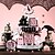 abordables Wearables y disfraces-Juego de 15 piezas de decoración de bandejas escalonadas rosas de Halloween, lindos letreros de madera fantasma y decoraciones de estilo rústico para el hogar, la mesa y suministros para fiestas.