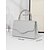 abordables Bolsos de mano y de noche-Bolso de mano para mujer con purpurina plateada y asa de diamantes de imitación: elegante bolso de noche para fiestas, bodas y cócteles.