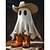 levne Halloweenové závěsné a stolní dekorace-Halloweenská kovbojská pryskyřičná figurka ducha, strašidelná pryskyřičná sochařská dekorace, malá stolní socha pro domov, kancelář, dekorace na párty