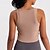 voordelige Yoga Tops-Dames Training Tops Lichte kleding Ademend Rimpels Mouwloos Sport Effen Kleur Kleding Bovenlichaam Voor Pilates Hardlopen Yoga Sportkleding