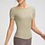 abordables Hauts de yoga-T-shirt de yoga Tee Shirt Fitness Femmes Top Manche Courte Élastique Respirant Pilates Course Yoga Des sports Tenues de Sport Noir Rose