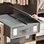 cheap Storage &amp; Organization-4 Pack Foldable Bed Sheet Organizer, Oxford Fabric Storage Boxes with Handles, Underbed Clothes Bins for Bedding, Closet, Travel, Home Use