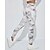 baratos Leggings e collants para ioga-Mulheres Legging Capri Leggings de ioga Com bolsos Compressão abdominal Cintura Alta Academia Esportivo Pilates Calças Estampado Branco Outono Esportes Roupas Esportivas Ajuste justo