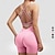 billiga Set och One-Pieces-Dam Scrunch Yoga Romper Träningsjumpsuits Öppen rygg Ensfärgat Kroppsdräkt Mörkgrå Svart Gymträning Volleyboll Löpning Hög midja Stretch Andningsfunktion Magkontroll Sport Sportkläder Tight passform