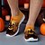 abordables Zapatos para Hombres-Zapatillas Flyknit naranjas sin cordones para hombre con estampado de calabaza de casa embrujada: calzado informal para festivales de Halloween, fiestas nocturnas, cosplay y eventos al aire libre.