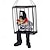 abordables Halloween-Jaula aterradora, muñeca de Halloween, accesorio de casa embrujada con voz chillona, criatura de pesadilla
