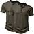 ieftine Tricou casual Henley-Bărbați Tricou Cămașă Henley Tee Top Manșon scurt Simplu Culoare solida Designer De Bază Contemporan modern 2 bucăți Nasturi Simplu Henley Vacanță Stradă Casual Vară Negru + Negru Alb + kaki