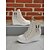 economico Sneakers da donna-sneakers da donna in denim con zeppa, allacciatura frontale e cerniera laterale, scarpe casual alte con plateau per l&#039;uso quotidiano