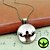 voordelige Halloween-Unieke glazen hangerketting - lichtgevend silhouet, gloeiend groen, metalen ketting voor nachtelijke evenementen