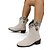 baratos Cowboy &amp; Western Boots-Botas de cowboy femininas de camurça com fivela de leopardo e salto baixo, calçados urbanos da moda