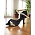 abordables Chaussures de danses latines-Sandales de danse latine noires et rouges pour femmes - Chaussures de salon professionnelles à bout ouvert et talon moyen avec bride à la cheville pour la performance et la pratique