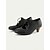 ieftine anii 1920-Pantofi Oxford negri cu șireturi, stil vintage, în stil anii 1930, pentru femei – pantofi din piele ecologică cu toc mediu, pentru ținute retro, biserică și ținute clasice de zi cu zi