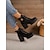 baratos Botas de tornozelo-Botas femininas de cano curto rosa com cadarço, salto grosso e sola de borracha - calçados urbanos da moda para looks de rua