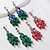 abordables Boucles d&#039;oreilles-Boucle d&#039;Oreille Créoles Le style rétro Poire Goutte ancien Mode Déclaration Des boucles d&#039;oreilles Bijoux Rose foncé / Turquoise / Rose clair Pour Mariage Soirée Fête 1 Paire