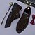 abordables Chaussures de Costume Classiques-Chaussures à boucle en cuir suédé marron pour homme - Chaussures classiques en cuir de vachette véritable de première couche pour le bureau et les occasions formelles