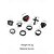 abordables Accessoires d&#039;Halloween-Ensemble de bagues gothiques en alliage acrylique pour femmes - Motif tête de mort, croix, araignée et chaîne sur le thème d&#039;Halloween avec détails noirs, parfait pour les soirées masquées et la mode alternative