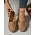 voordelige Damesinstappers &amp; loafers-Dames Instappers Klassieke instappers Zachte schoenen Comfortabele schoenen Kerstmis Dagelijks Moederdag Platte hak Ronde Teen Klassiek Casual Comfortabel Imitatieleer Leegloper Zilver Donker Bruin