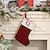 abordables Medias &amp; Sujetadores-Medias navideñas de punto rojo con diseño de letras, tamaño mediano, con alfabeto bordado, para regalar en casa, chimenea, decoración festiva para fiestas navideñas.