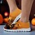 abordables Zapatos para Hombres-Zapatillas Flyknit naranjas sin cordones para hombre con estampado de calabaza de casa embrujada: calzado informal para festivales de Halloween, fiestas nocturnas, cosplay y eventos al aire libre.