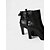 baratos Botas com salto-Botas femininas pretas de plataforma em couro sintético – salto alto, zíper lateral, amarração nas costas, para festas, saídas à noite e moda outono