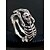 billige Halloween-tilbehør-Halloween-skeletring til kvinder — justerbar åben wrap-ring, sølvfarvet legering med gotisk punk-kranie- og knogledesign, statement-smykker til kostumefester, cosplay og bytur