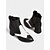 ieftine anii 1950-Ghete Chelsea pentru femei, alb-negru, cu vârf ascuțit, stil brogue vintage din anii 1950, cu toc bloc, pentru birou, ieșiri casual, petreceri și ținute retro la modă