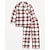 cheap Pajamas-Family Pajamas Plaid Home Print Red Long Sleeve Active Matching Outfits
