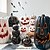 economico Halloween-lanterna di zucca di Halloween in bianco e nero, interruttore automatico, giardino a led, paradiso, ornamento atmosferico creativo e luminoso