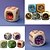 cheap Halloween-5 pcs Monster Dice, Funy Monster Face Resin Dice Set, Halloween Tabletop Game Dice Set Props, Weird Monster Dice Set for Table Games, Role Playing Games, Offices Home Party Game Props Gift