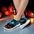 abordables Zapatos para Hombres-Zapatillas Flyknit naranjas sin cordones para hombre con estampado de calabaza de casa embrujada: calzado informal para festivales de Halloween, fiestas nocturnas, cosplay y eventos al aire libre.