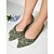 baratos cocktail-sapatilhas femininas verdes com strass e pérolas - sapatos sociais de bico fino com fivela para coquetéis &amp;eventos noturnos