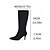 baratos Botas da moda-Botas femininas pretas de cano alto com detalhes em strass – botas sociais de salto agulha e bico fino para passeios diários, noite e moda outono-inverno
