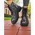 abordables Botas de combate-Botas de combate con estampado de leopardo y purpurina para mujer, con suela gruesa: botines con cordones de moda para mujer, ropa urbana y conjuntos casuales.
